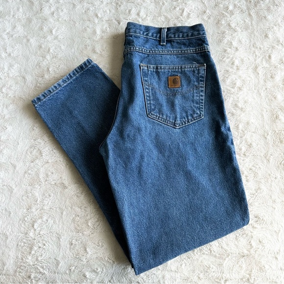 Carhartt Other - Vintage Carhartt Jeans Mens 33x31 (Tag 36x32) Blue B18 Straight Leg Skater Vtg